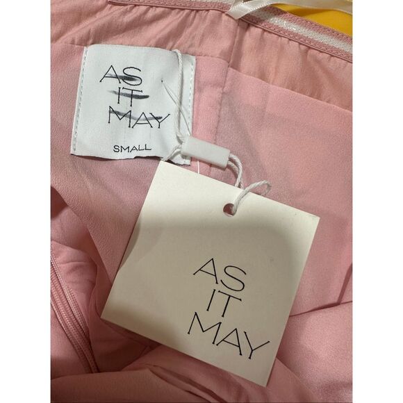 As It May Seren Fit-And-Flare Midi-Dress in Light Pink SMALL $525 - Picture 4 of 4